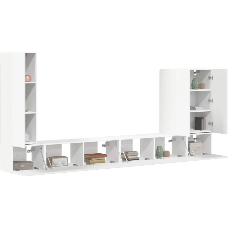 vidaXL TV Wandkast Set 6 st Wit