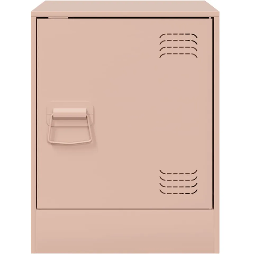 vidaXL Nachtkastjes 2 st 34,5x39x44 cm staal roze