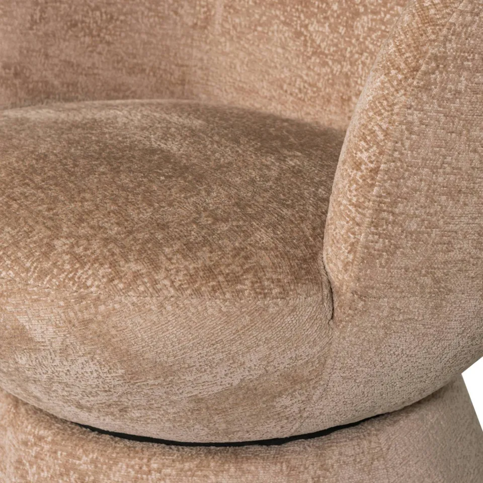 WOOOD Shuffle Draaifauteuil - Melange - Grijs - 72x73x71, foto 6