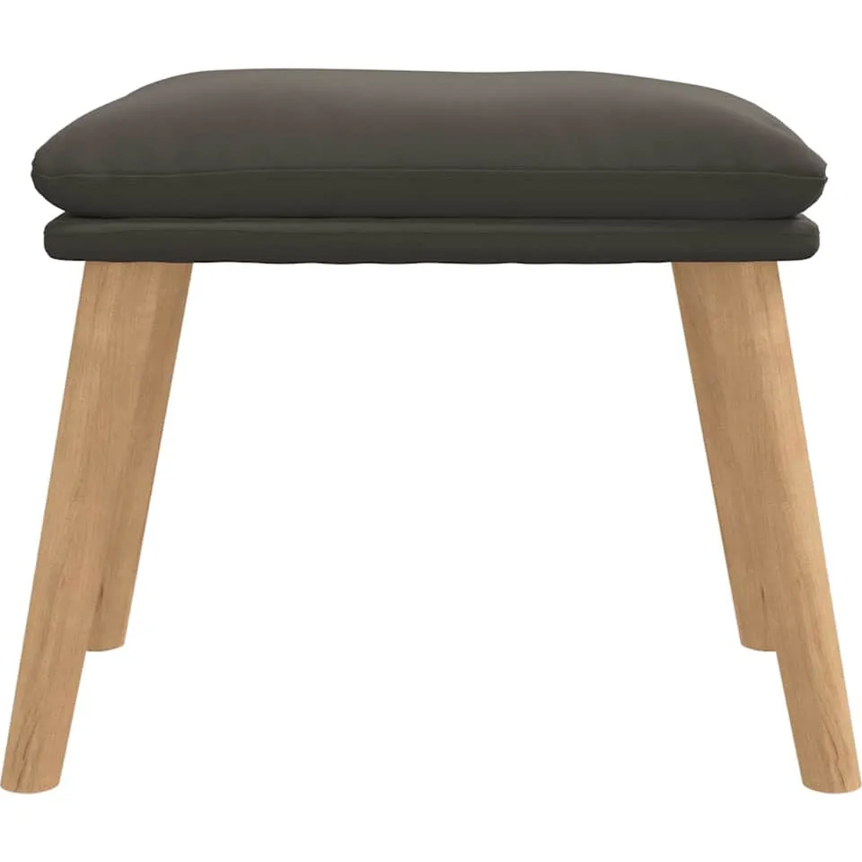 vidaXL Voetenbank 45x29,5x35 cm fluweel donkergrijs grijs