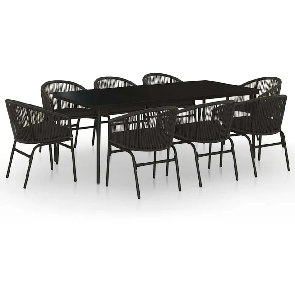 vidaXL 9-delige Tuinset zwart, foto 3