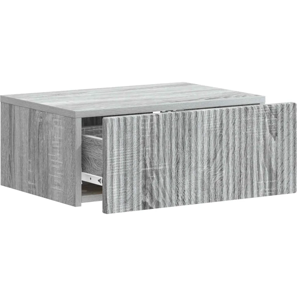 vidaXL Wandbeugel Bedkast Grijs sonoma 49 x 34,5 x 20 cm Bewerkt hout, foto 3