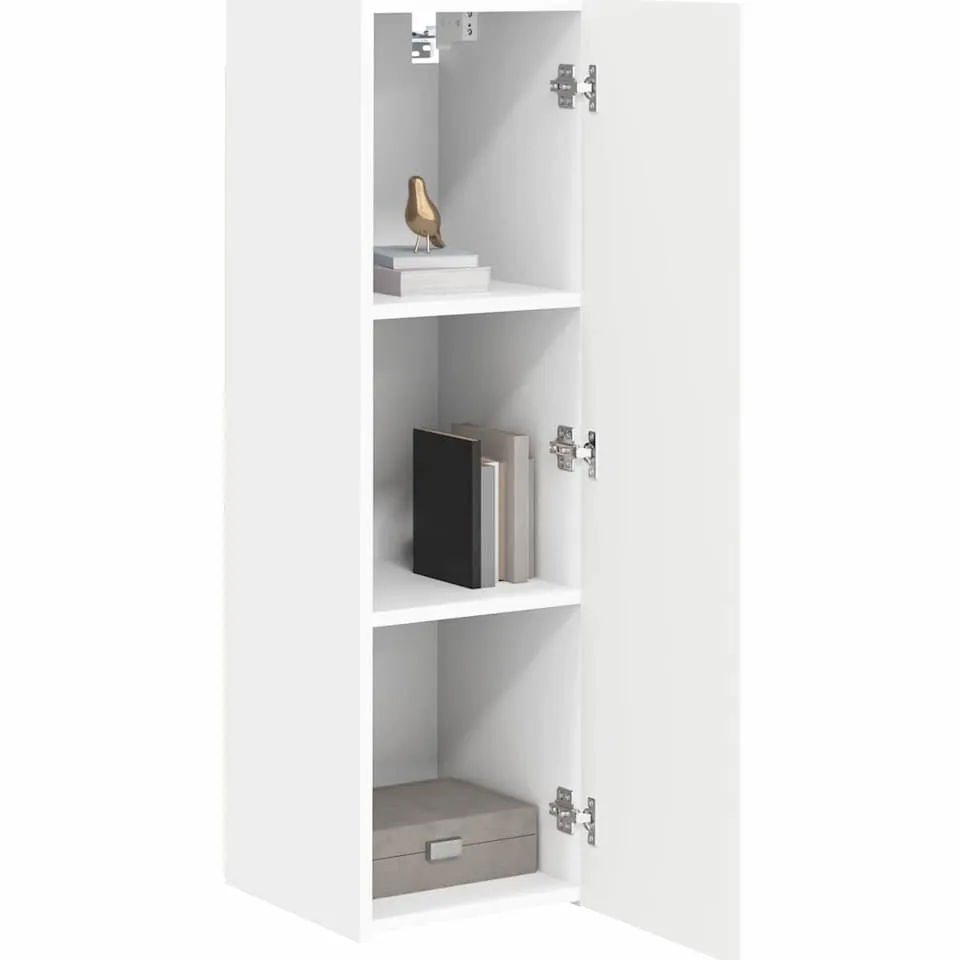 vidaXL TV Wandkast 30 x 31 x 100 cm Wit Bewerkt hout