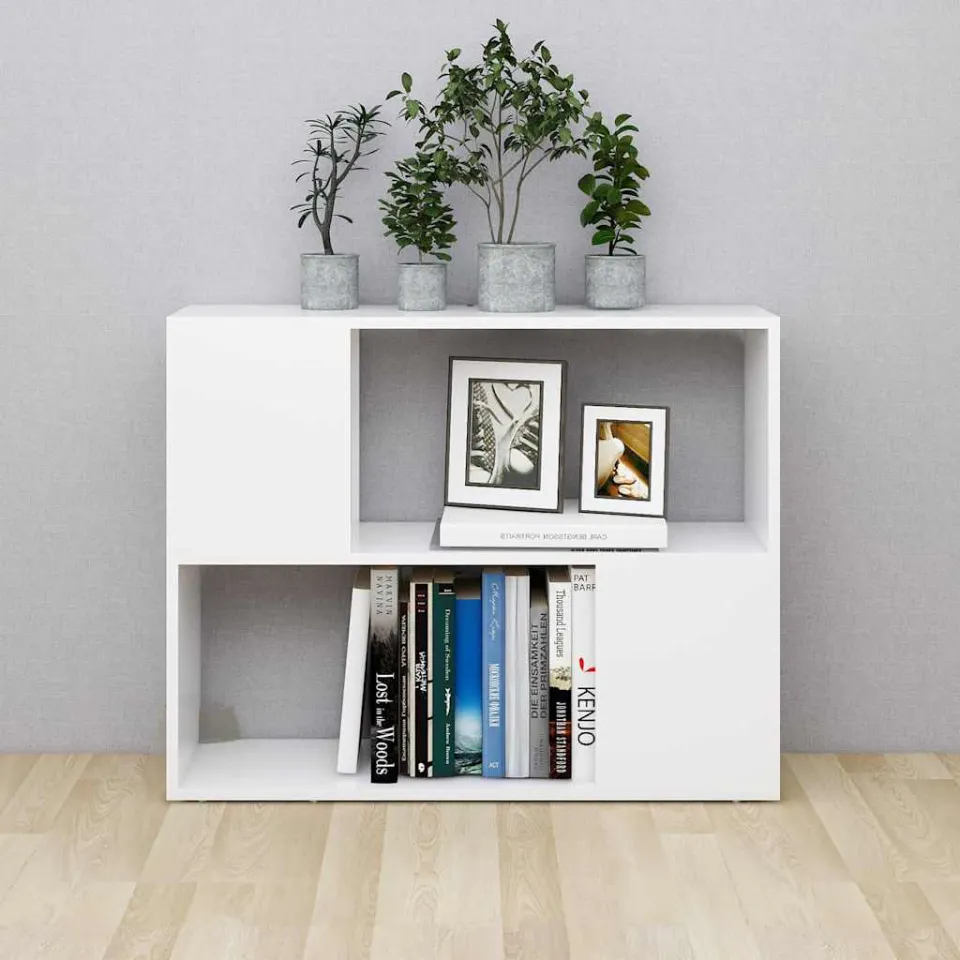 vidaXL Tv-meubel 80x24x63 cm bewerkt hout wit, foto 3