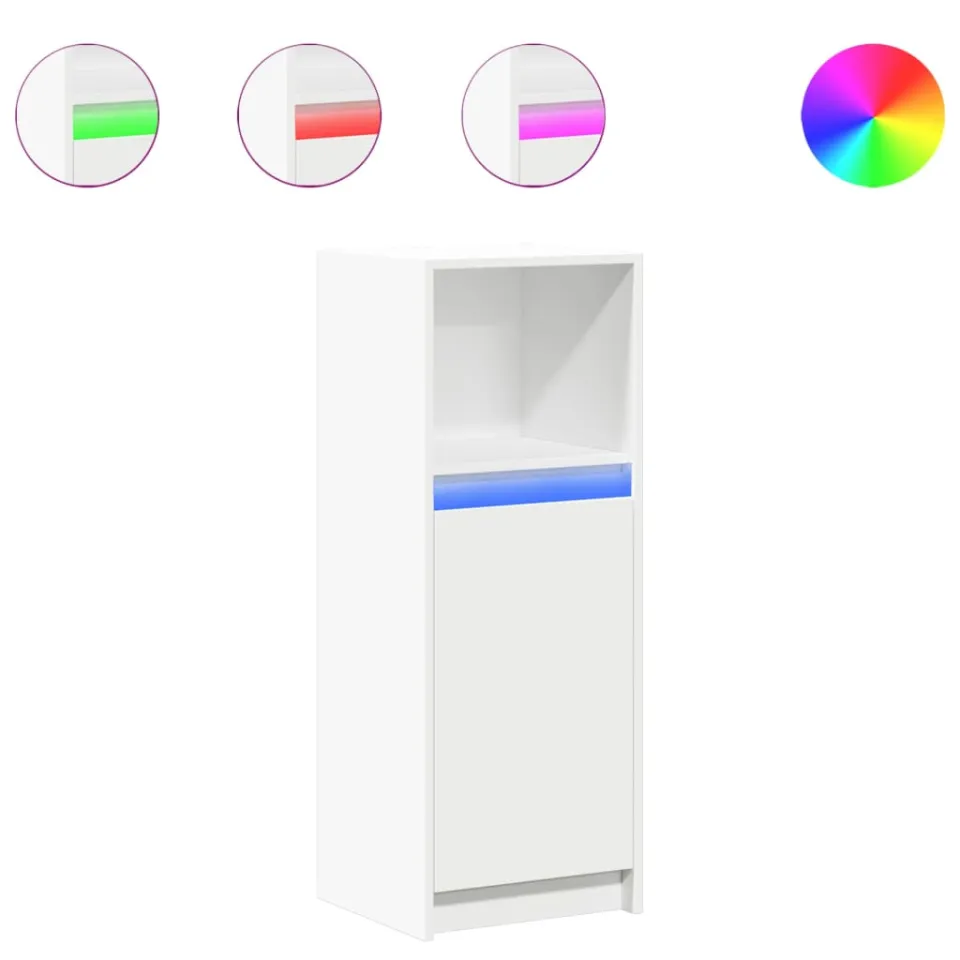 vidaXL Dressoir met LED 38x34x100 cm bewerkt hout wit, foto 3