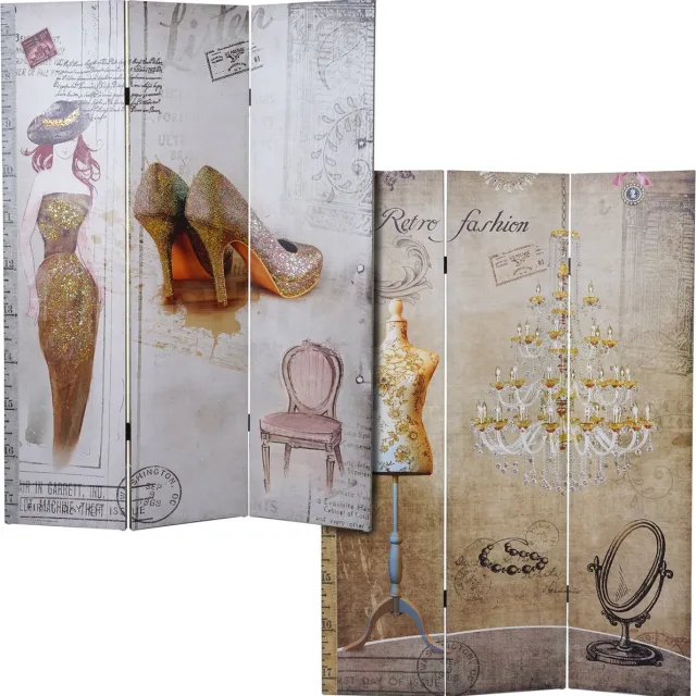 Brulo Vintage foto scherm, scheidingswand, glitter retro mode MVG-gecertificeerd ~ 180x120cm