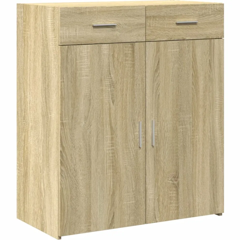vidaXL Dressoir 80x42,5x93 cm bewerkt hout sonoma eikenkleurig, foto 3