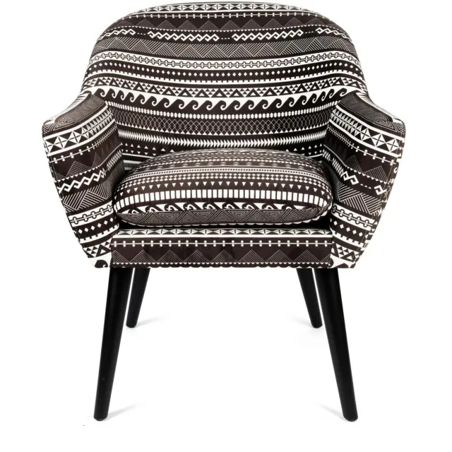 Fauteuil Excelsa Etnico 70,5x65x83 cm Hout En Polyester Veelkleurig