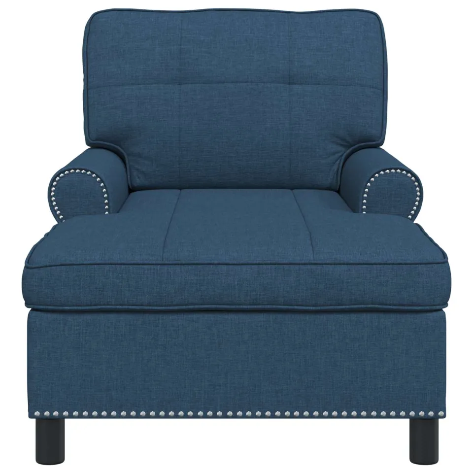 vidaXL Chaise Lounge Blauw Stof 91 x 157 x 91 cm