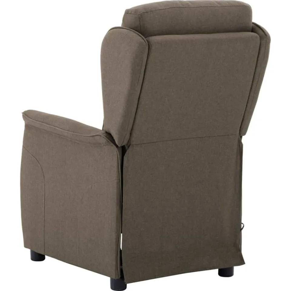vidaXL Massagestoel Taupe 93.5 x 67.5 x 101.5 cm Stof, foto 3