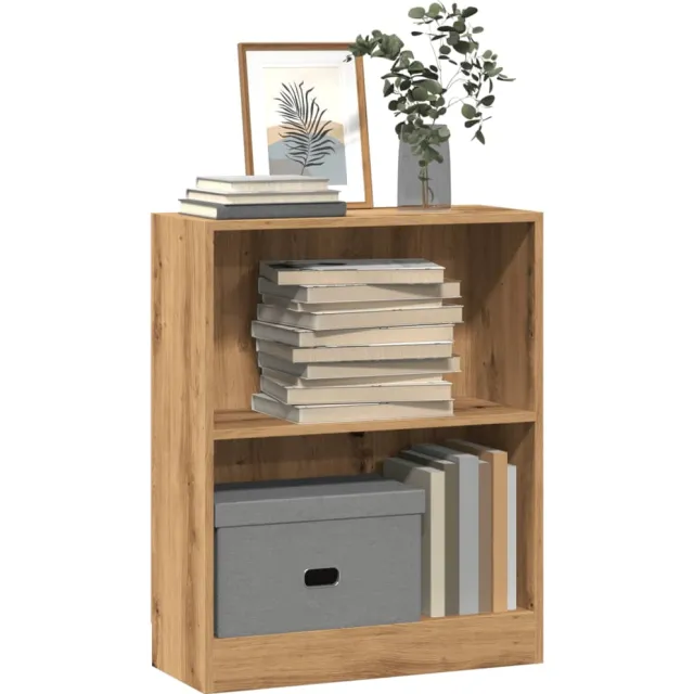 vidaXL Boekenkast 60x24x76 cm bewerkt hout artisanaal eikenkleurig Bruin