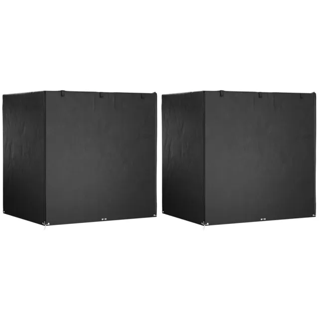 vidaXL Schommelbankhoezen 2 st met 12 oogjes 220x177x220 cm polyetheen Zwart