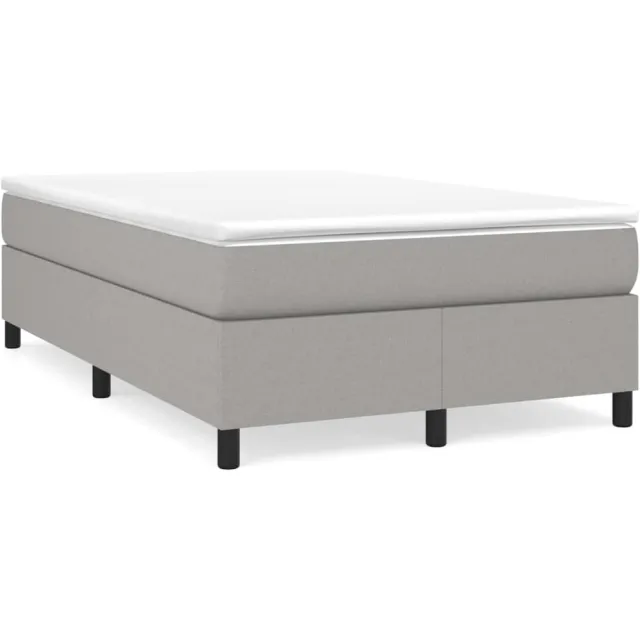 vidaXL Boxspring met matras stof lichtgrijs 120x190 cm
