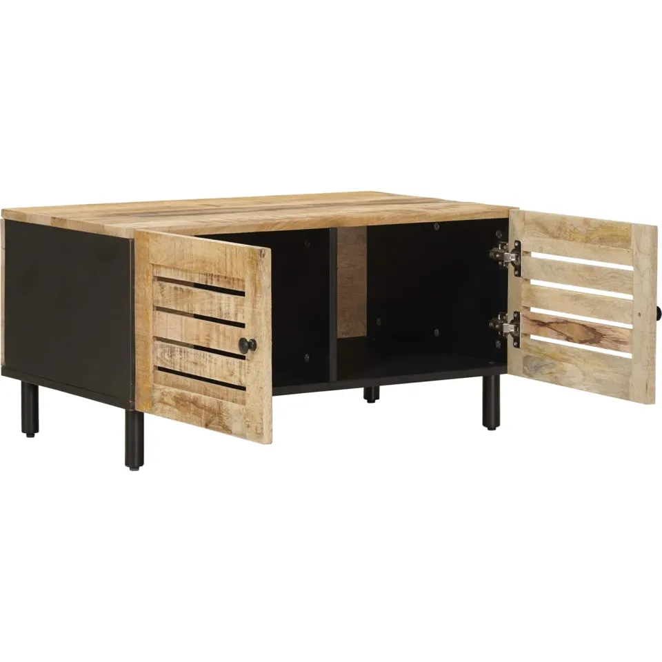 vidaXL Salontafel Naturel 80 x 50 x 40 cm Massief Mango Hout Bruin