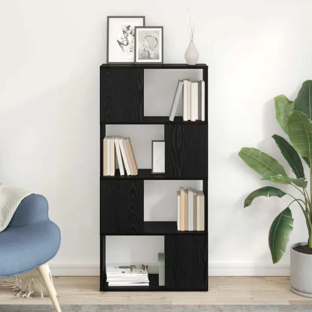 vidaXL Tv-meubelset 60 x 24 x 125,5 cm Zwart Bewerkt hout