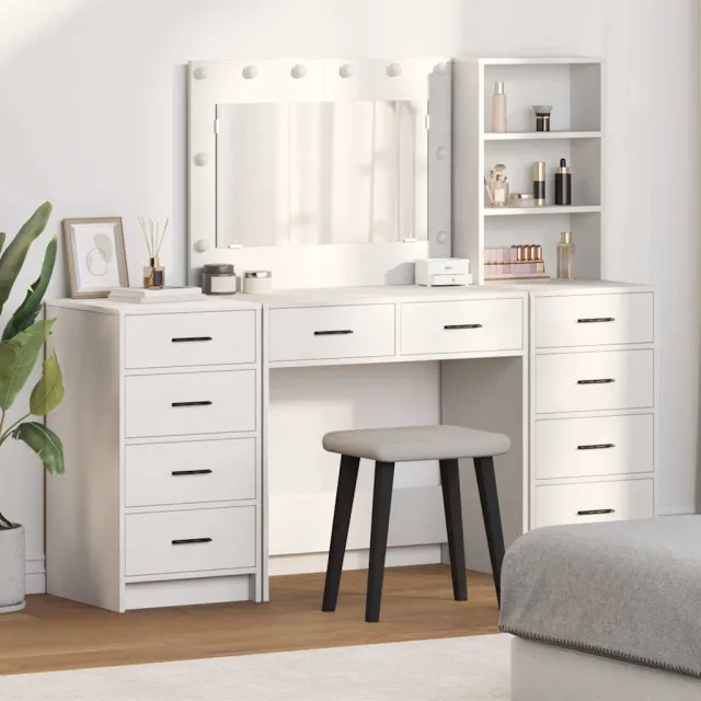 vidaXL Plafondtafel 3 st Wit 78,5 x 41 x 135 cm Bewerkt hout, foto 2