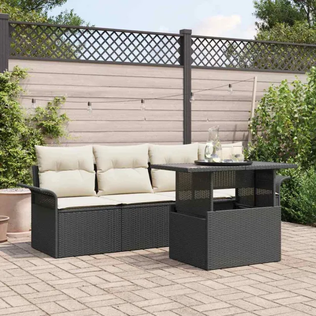 vidaXL Tuin Sofa Set 5 st Zwart [Synthetisch]: Poly Rattan, foto 2