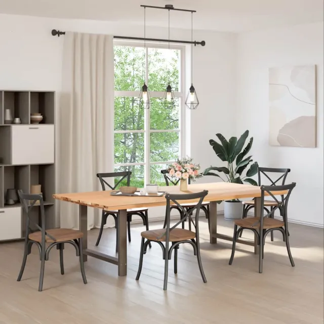 vidaXL Eettafelpoten 2 st 100x(72-73) cm staal naturel Grijs