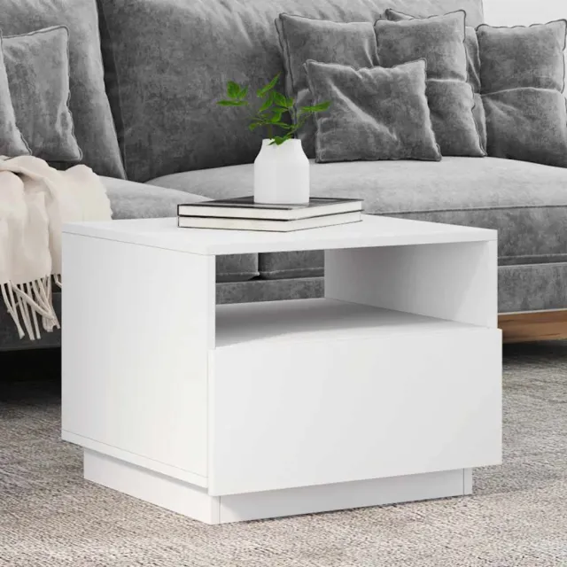 vidaXL Salontafel met LED-verlichting 50x49x40 cm wit, foto 2