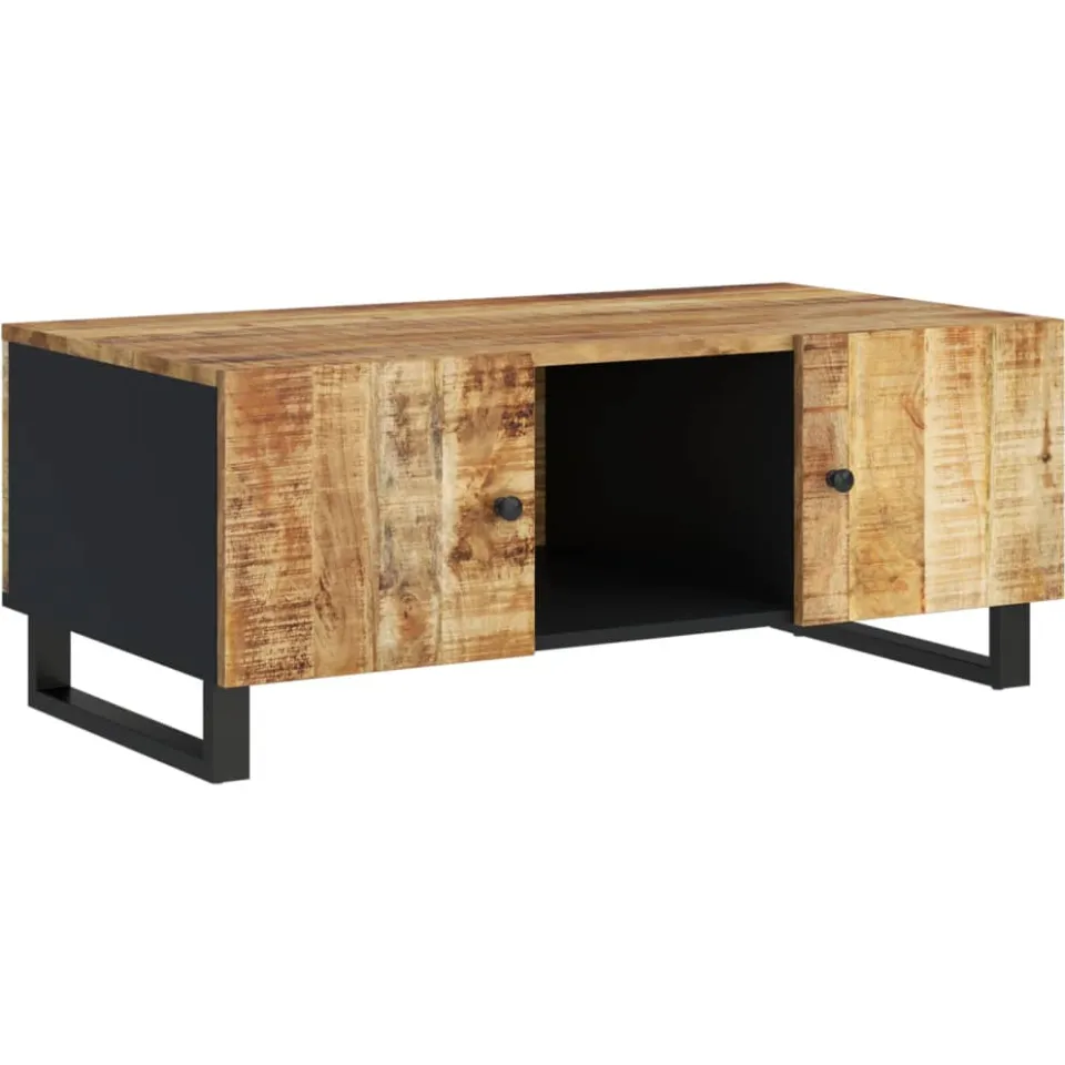 vidaXL Salontafel 100x54x40 cm massief mangohout en bewerkt hout Bruin