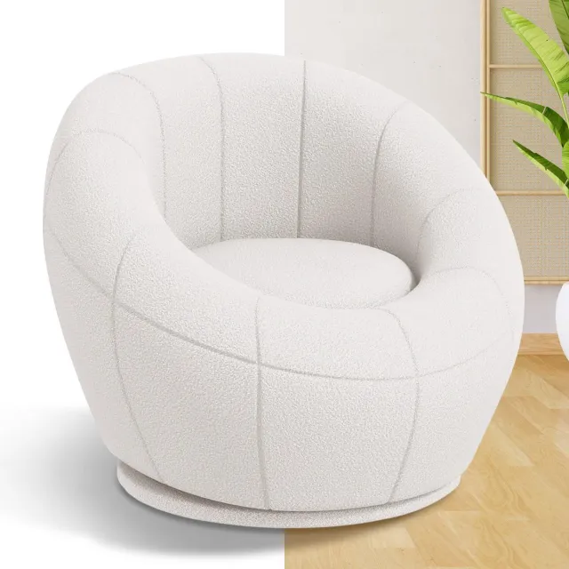 GranMaison Fauteuil - Relaxzetel - Relaxstoel - Relaxfauteuil - Stoel - Met armleuning - Voor één Persoon - Wit
