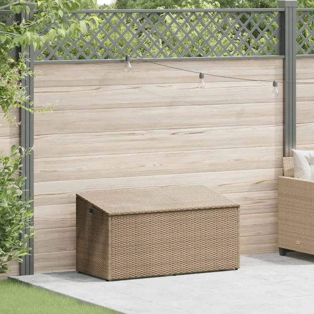 vidaXL Tuinbox beige 110x50x58 cm poly rattan, foto 2
