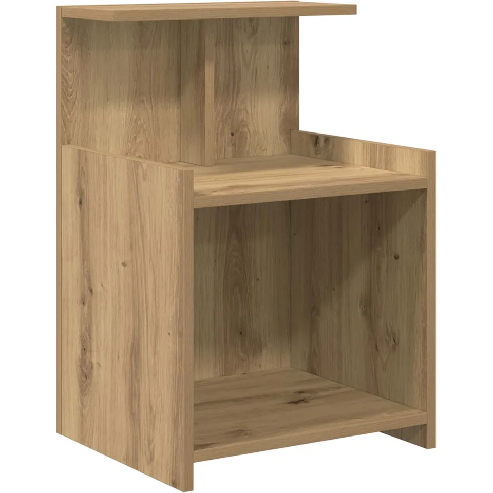 vidaXL Nachtkastje Artisan Eiken 40 x 35 x 60 cm Bewerkt hout, foto 3