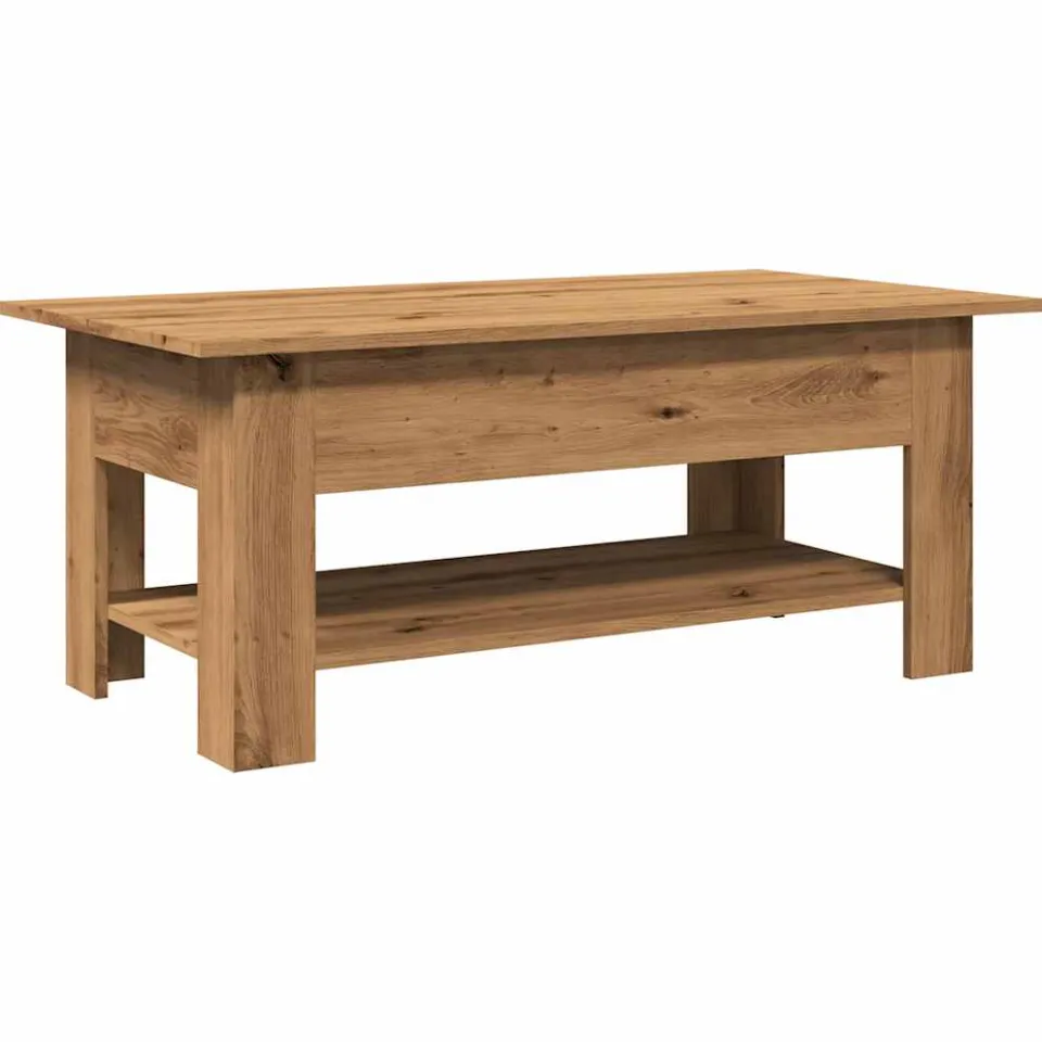 vidaXL Salontafel 102x55x42 cm bewerkt hout artisanaal eikenkleur, foto 3