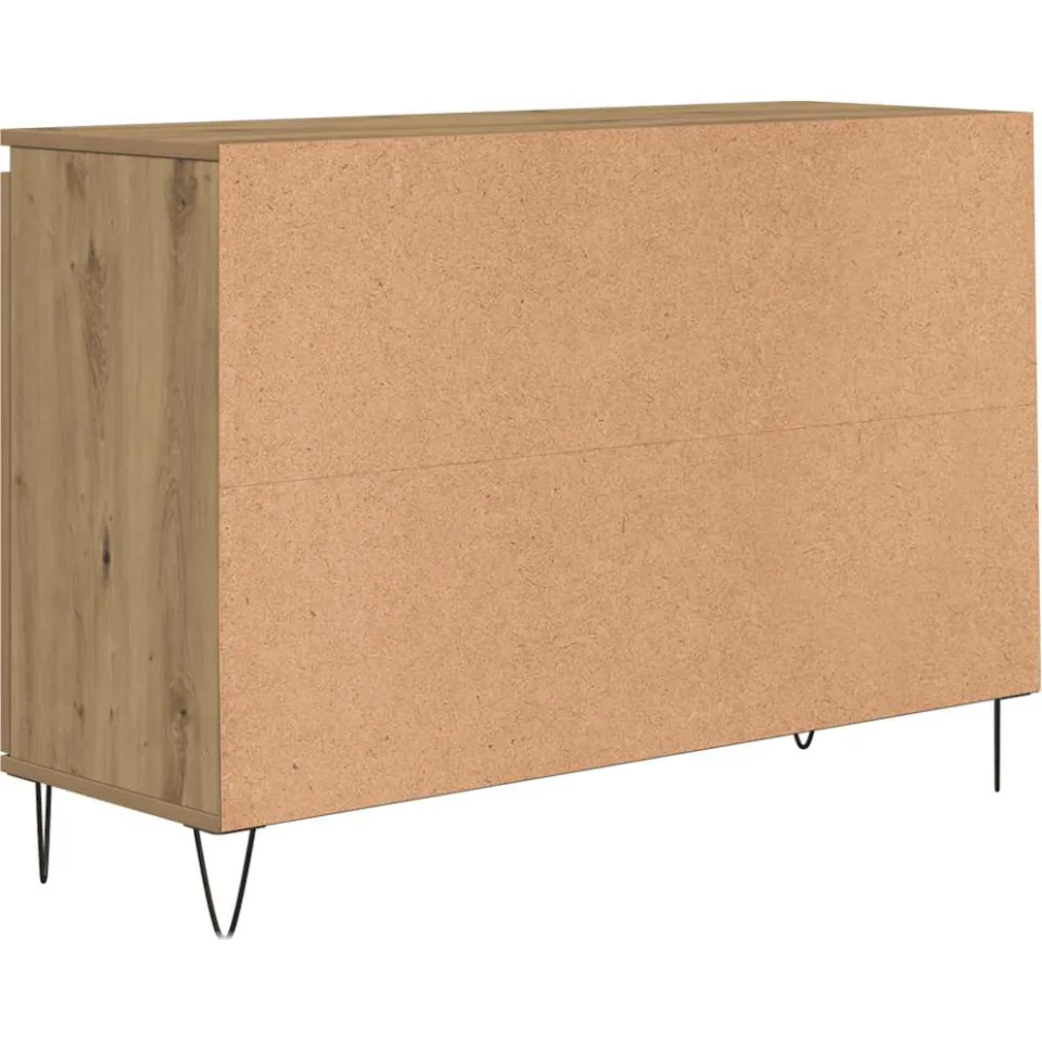 vidaXL Dressoir 101,5x35x70 cm bewerkt hout artisanaal eikenkleurig, foto 4