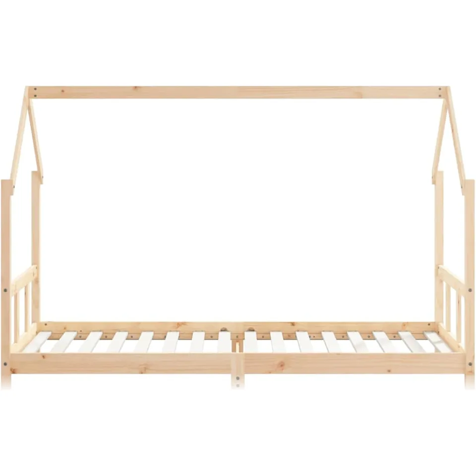 vidaXL Kinderbedframe 90x200 cm massief grenenhout bruin, foto 3
