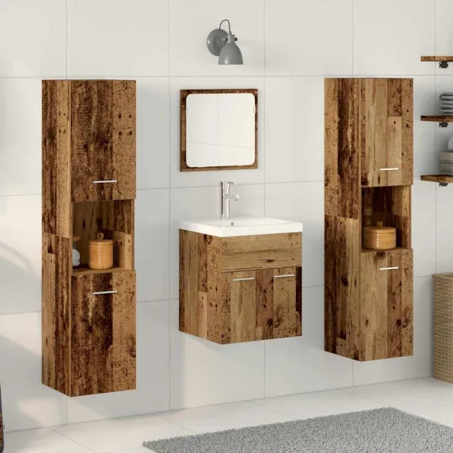 vidaXL Badkamermeubelset 4 st Oudhout 41 x 38,5 x 46 cm Bewerkt hout bruin, foto 2