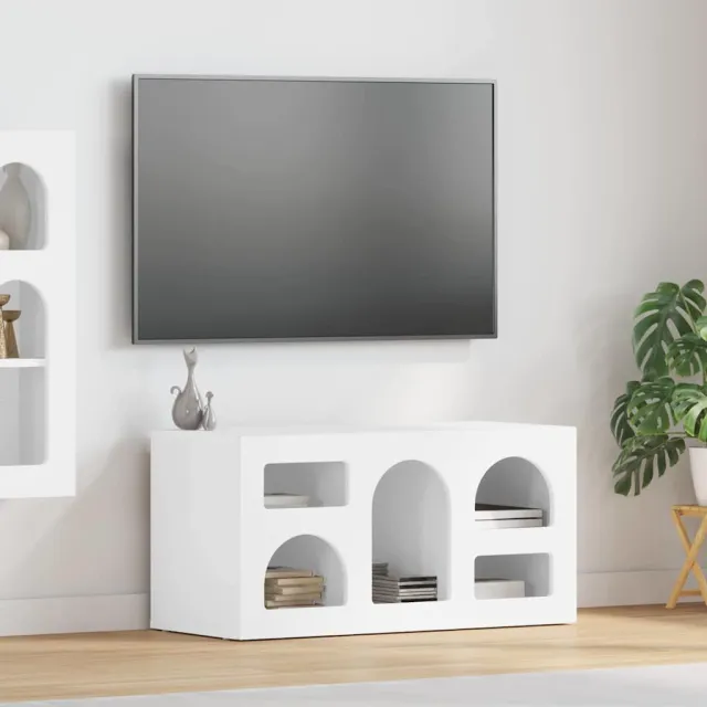 vidaXL TV-kast ELST 80 x 35 x 40 cm Hoogglans wit Bewerkt hout, foto 2