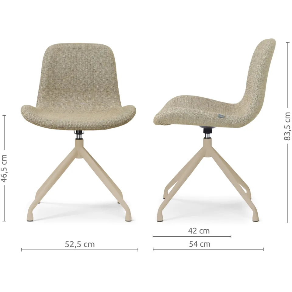 Nolon Nola-Fé draaibare eetkamerstoel taupe melange - beige onderstel, foto 2