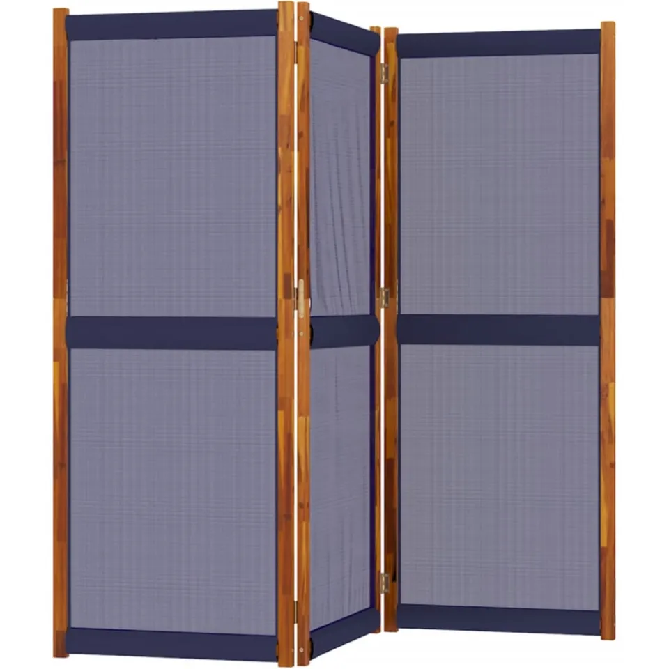 vidaXL Kamerscherm met 3 panelen 210x180 cm donkerblauw blauw, foto 3