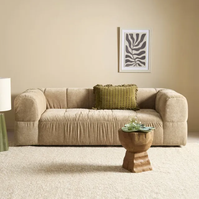 NOUS Living Kobe 3-zitsbank beige, foto 2