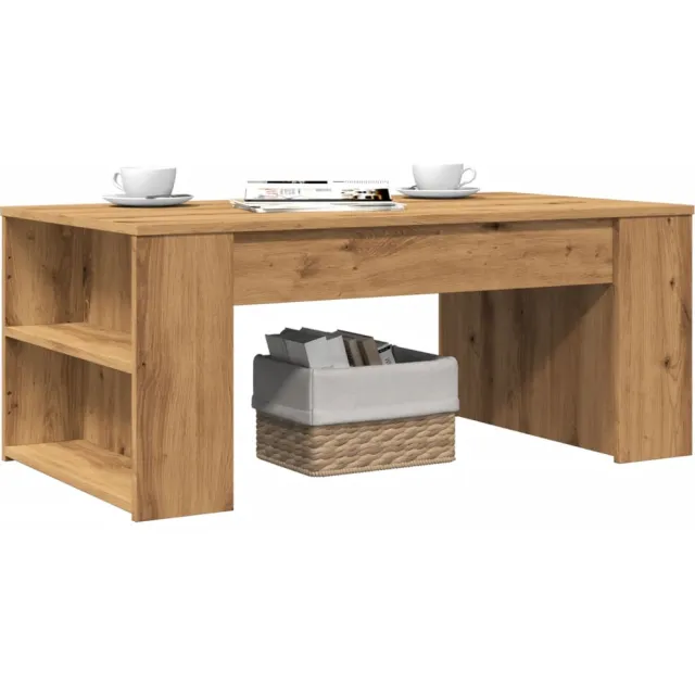 vidaXL Salontafel 102x55x42 cm bewerkt hout artisanaal eikenkleur