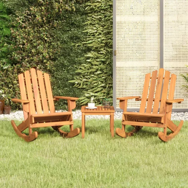 vidaXL 3-delige Loungeset Adirondack massief acaciahout Bruin