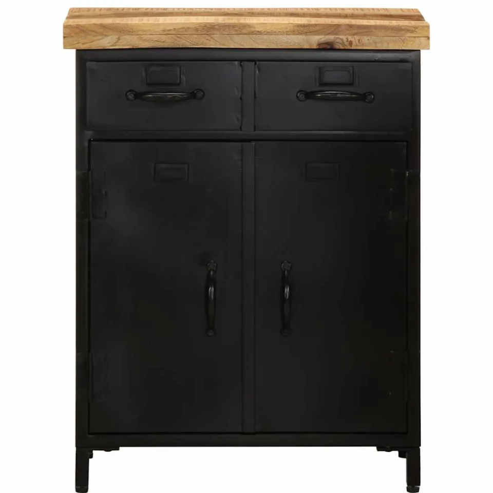 vidaXL Dressoir 55x30x71 cm massief mangohout bruin, foto 2