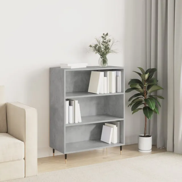 vidaXL Boekenkast 69,5x32,5x90 cm bewerkt hout betongrijs bruin, foto 2