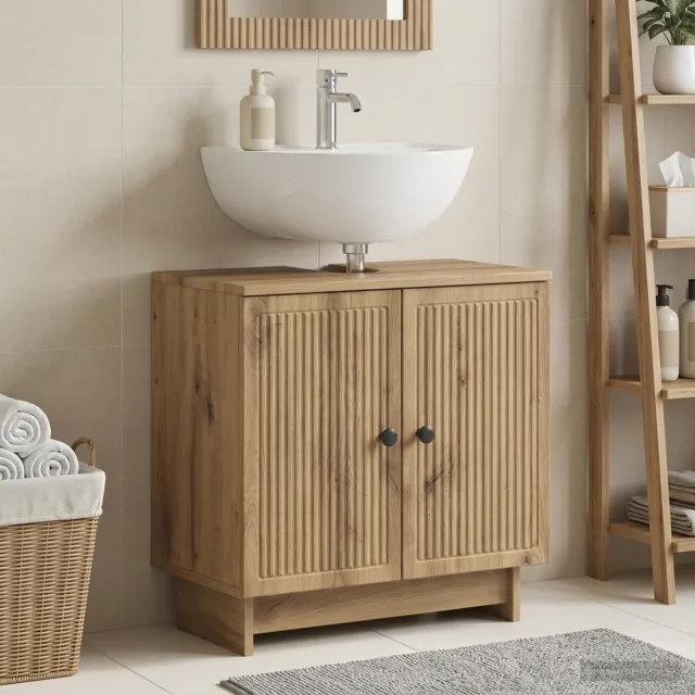 vidaXL Badkamer wastafelkast EDE Artisanaal eiken 59,5 x 31,5 x 59 cm, foto 2