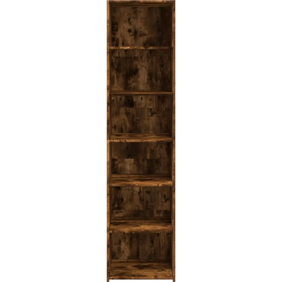 vidaXL Hoge kast 45x41x185 cm bewerkt hout gerookt eikenkleurig Bruin