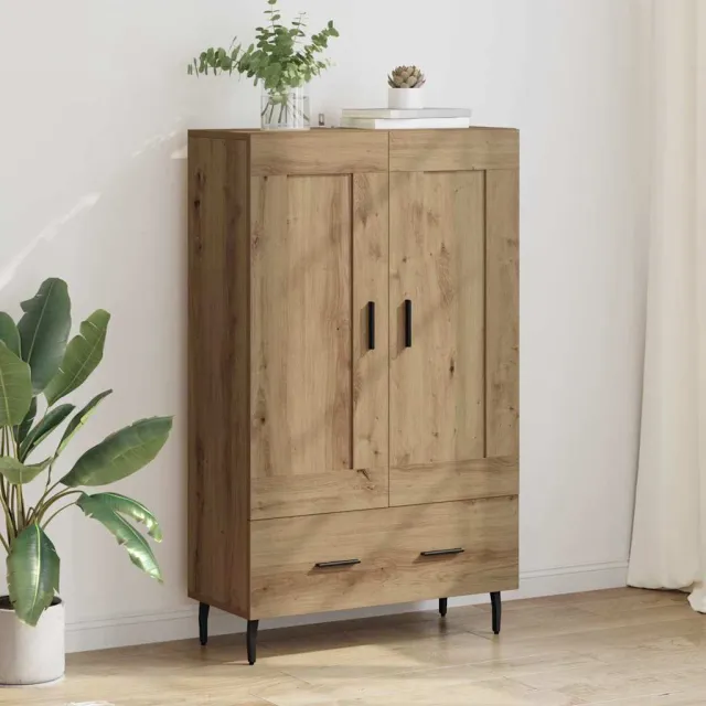 vidaXL Highboard Artisan Eiken 69,5 x 31 x 115 cm Bewerkt hout Bruin