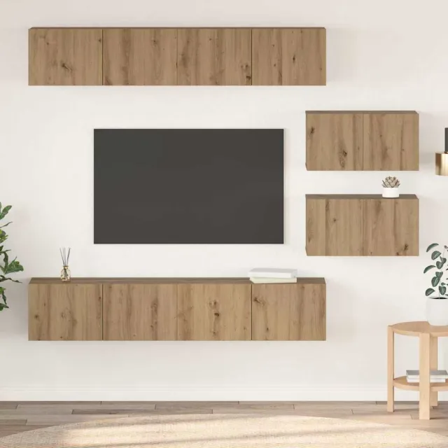 vidaXL Tv-meubelset 6 st 80 x 30 x 30 cm Artisan Eiken Bruin