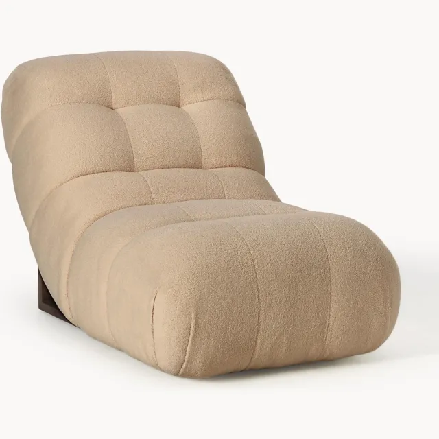 Westwing Collection Teddy loungefauteuil Stanley Lichtbruin
