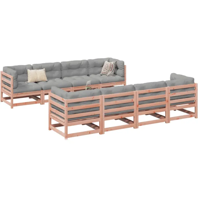 vidaXL 9-delige Loungeset massief douglas vurenhout Bruin