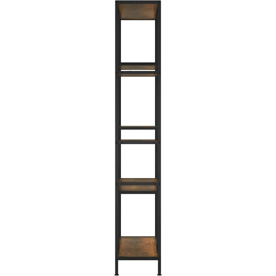 vidaXL Boekenkast 80x30x180 cm staal en bewerkt hout bruin, foto 4