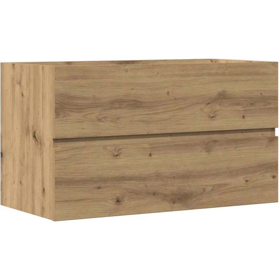 vidaXL Badkamerwandkast 80x38,5x45 cm bewerkt hout artisanaal eiken, foto 3