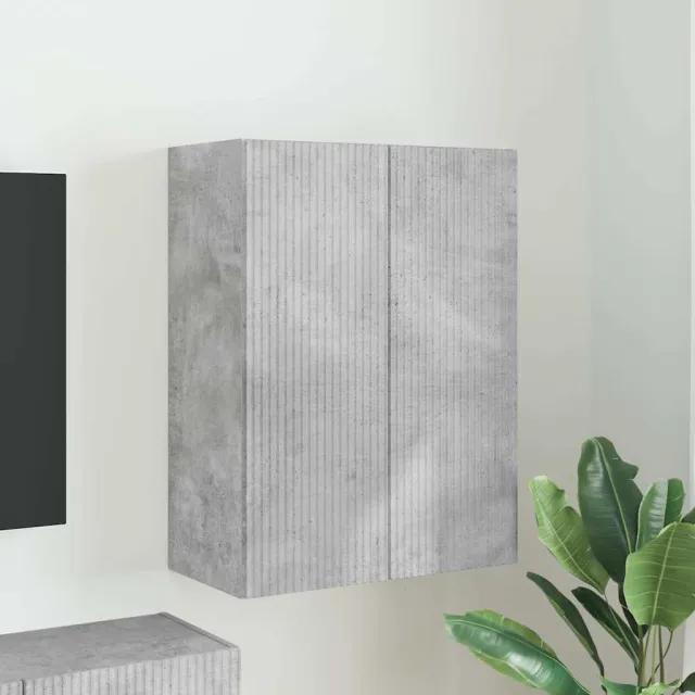 vidaXL TV-wandkast 59,5 x 31 x 80 cm Beton Grijs Bewerkt hout