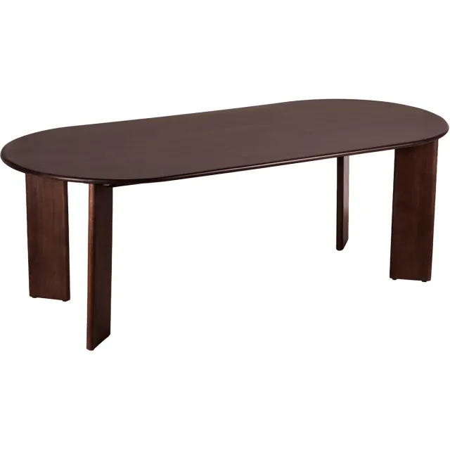 Lewis & Loft Eettafel Lila - Ovaal - 220 x 100 cm - FSC®-gecertificeerd mangohout - Walnoot bruin