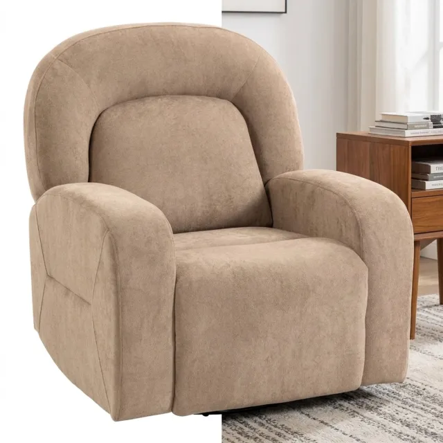 GranMaison Relaxfauteuil - Relaxzetel - Relaxstoel - Fauteuil - Stoel - Met armleuning - Voor één Persoon - kaki Khaki
